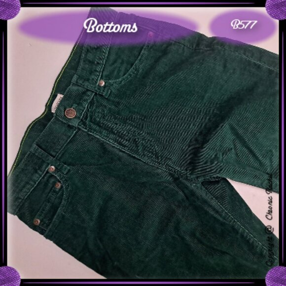 Green Corduroy Adjustable-Waist Pants - Picture 1 of 5